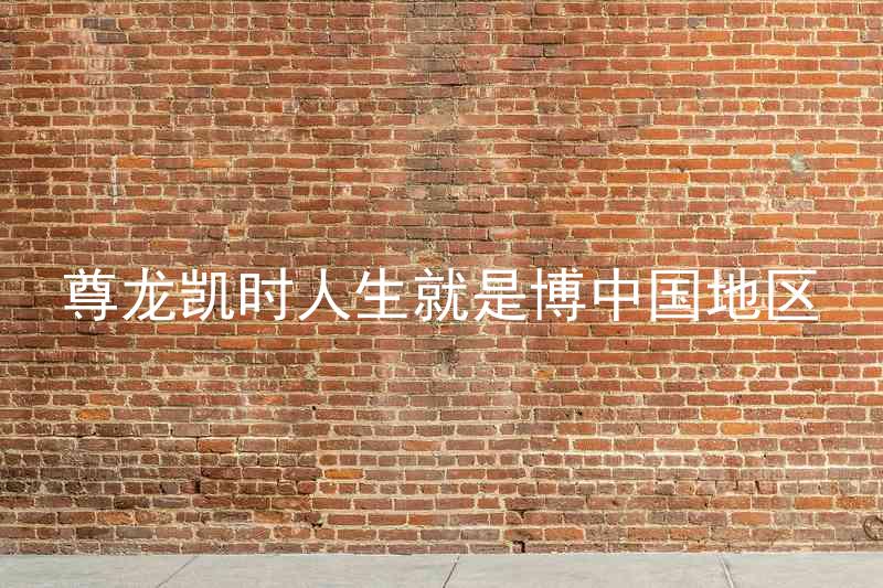 尊龙凯时人生就是博中国地区